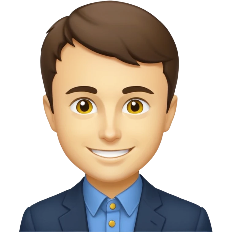 Charlie kirk's face on a yellow discord/twitter emoji style emoji. emoji