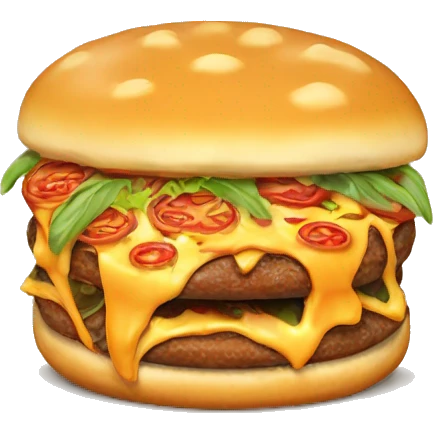 Burgr with pizza inside emoji