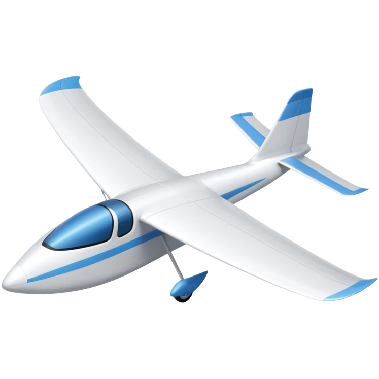 glider, large wingspan, white, 1 seat, no engine emoji