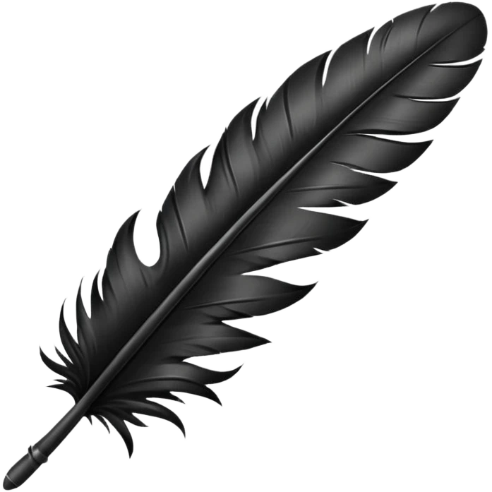 goth black feather emoji
