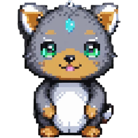 cute animal mascot representing Blakeleigh in pixel art style emoji