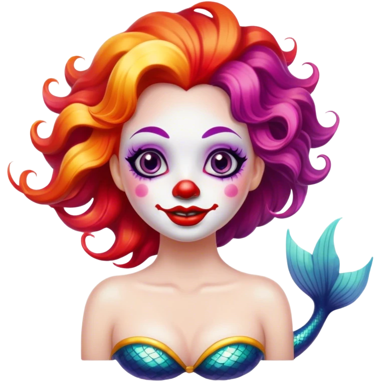 Clown mermaid emoji