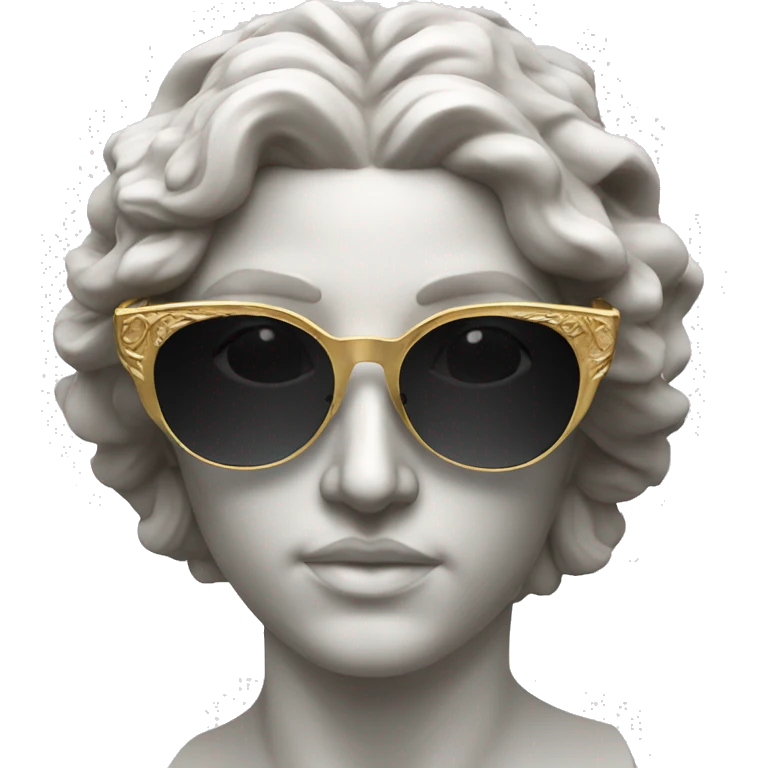 greek goddess sculpture sunglasses emoji