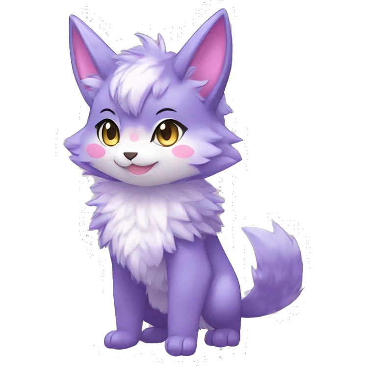 Anthro Scalie Fluffy Cool Cute Magical Shiny Colorful Pastel Sparkle Kemono-style Chibi Fantasy-Animal-Fakémon-Pokémon-Hybrid Fur Sona Aesthetic Full Body emoji