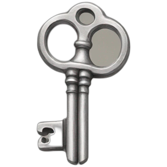 Old silver key emoji