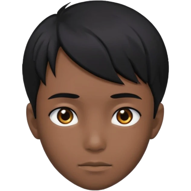 Anime black boy head emoji