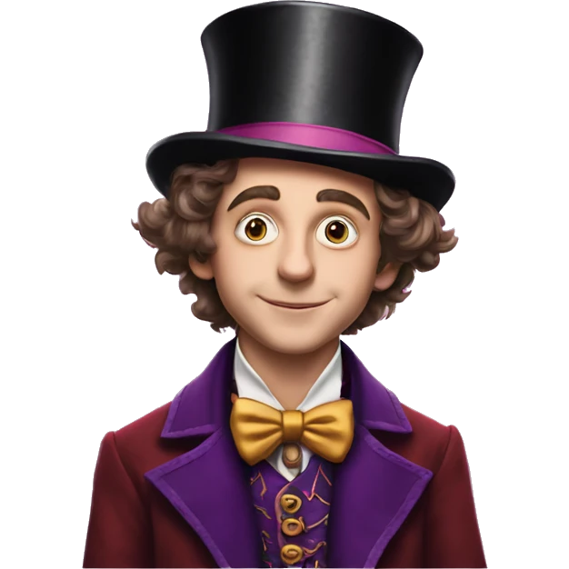 timothee chamalet as willy wonka emoji