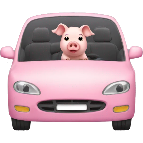 pig in a car emoji