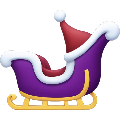 Purple Santa’s sleigh  emoji