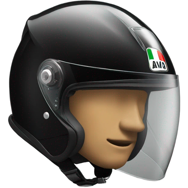 black AGV bike helmet emoji