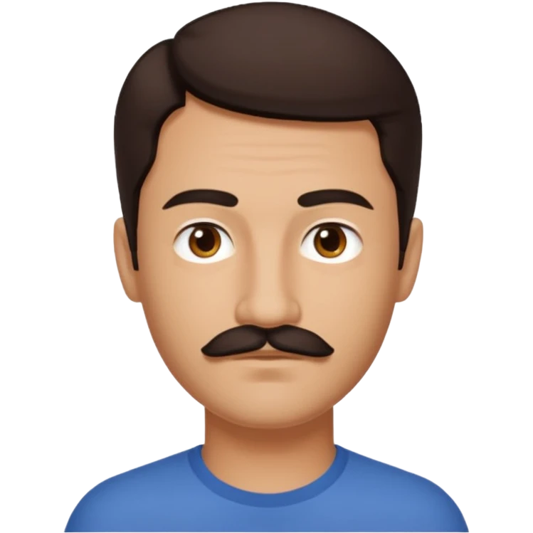 Marcus Patrick (b.1974) with dark brown hair and thin mustache emoji