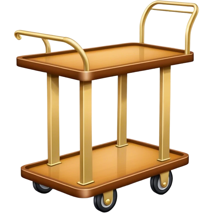 hotel trolley with only one platform at the bottom emoji