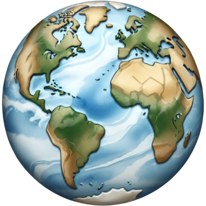 Albinism earth emoji