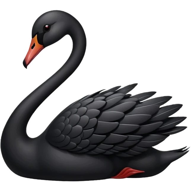 Elegant black swan emoji