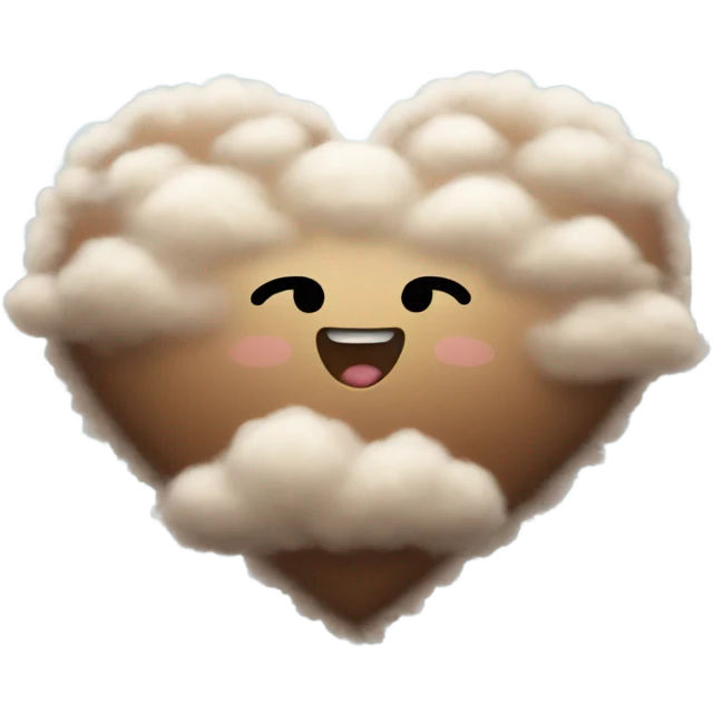 brown heart cloud emoji