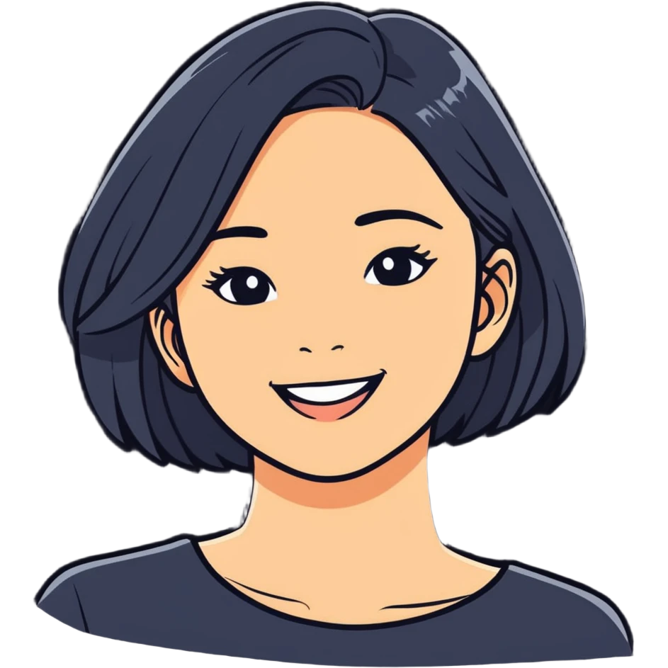 An aesthetic girl with a clean face and delicate shades advertises a sticker pack cosmetics with emotions of joy emoji