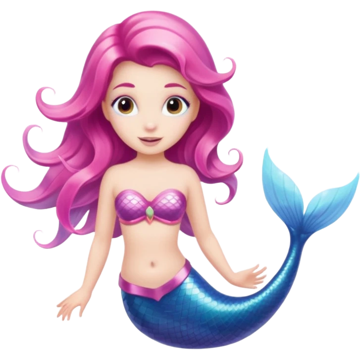 Mermaid wearing a light pink snorkel emoji