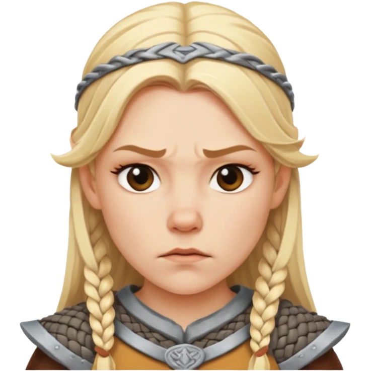 Female Viking with blonde hair emoji