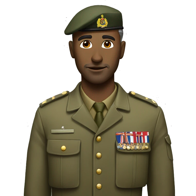 british man in the army clothes emoji