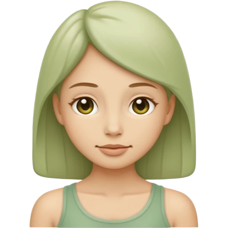 Minimal wellness emoji representing tighter skin and firmness,
subtle lifting effect, smooth contours, calm and natural,
no beauty or cosmetic symbols, soft sage green color palette emoji