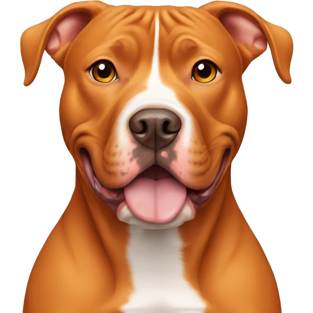 Fully orange pitbull emoji