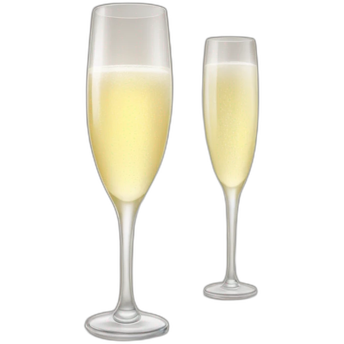 Champagne Whith glass emoji