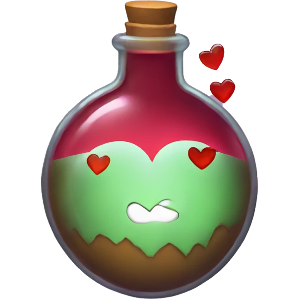a potion with a fixed broken heart on it emoji
