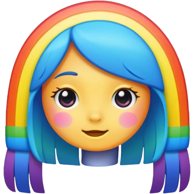 Shy Rainbow  emoji