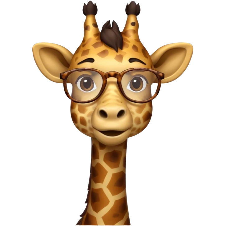 Giraffe with Glasses emoji