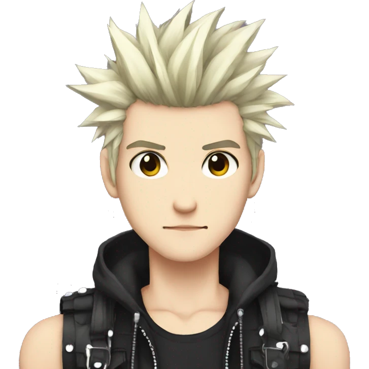 Cute Edgy Attractive Anime Punk Man emoji