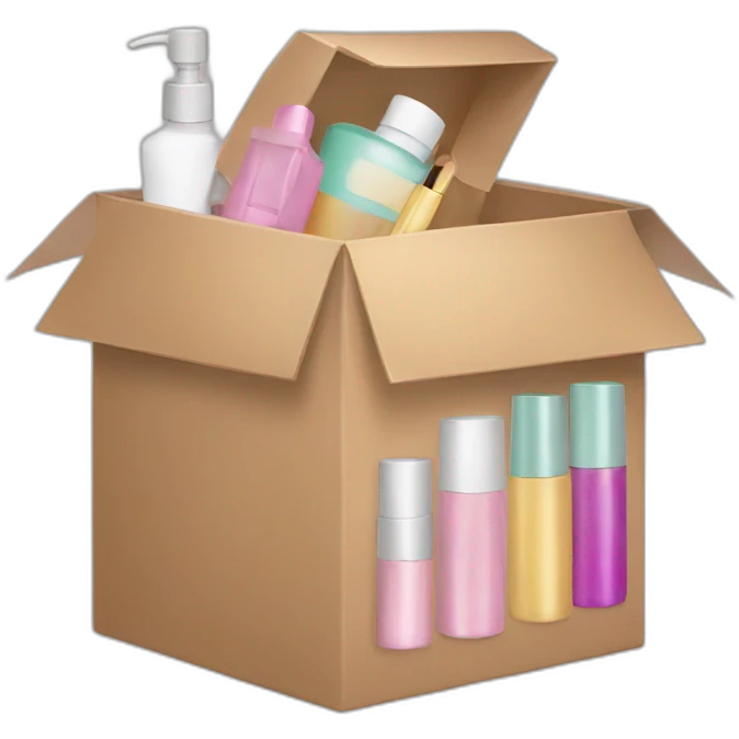 Box with cosmetics emoji