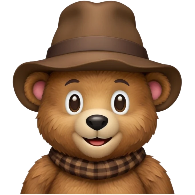 Freddy bear with hat emoji