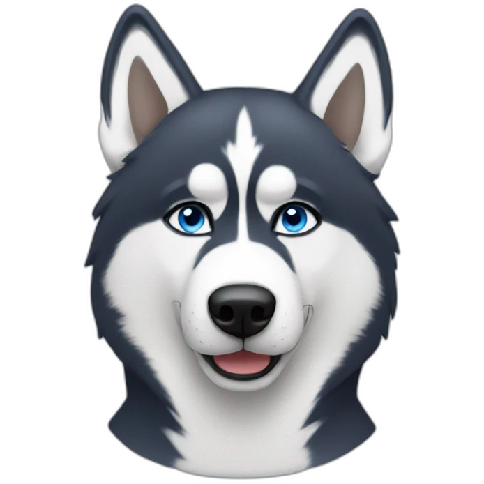Husky blue eyes emoji