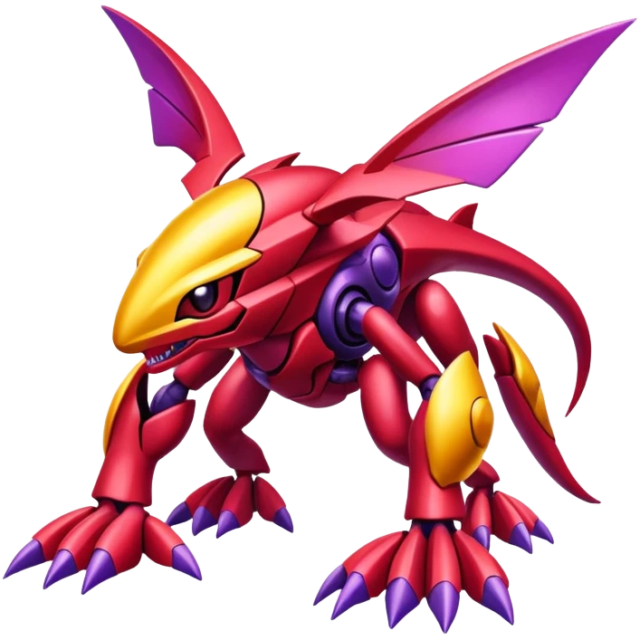 Shiny Exotic Colorful epic Gabito-Genesect-Miraidon-Koraidon-Fakémon-hybrid-creature (full body)  emoji