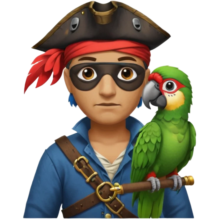 pirate and parrot emoji