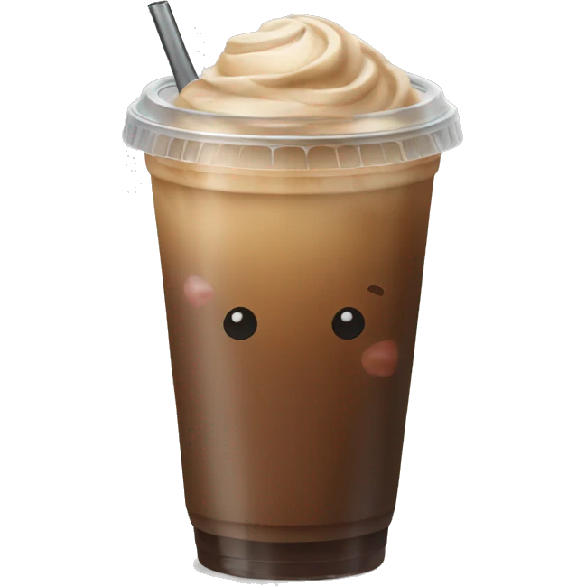 Drinking iced coffee emoji emoji