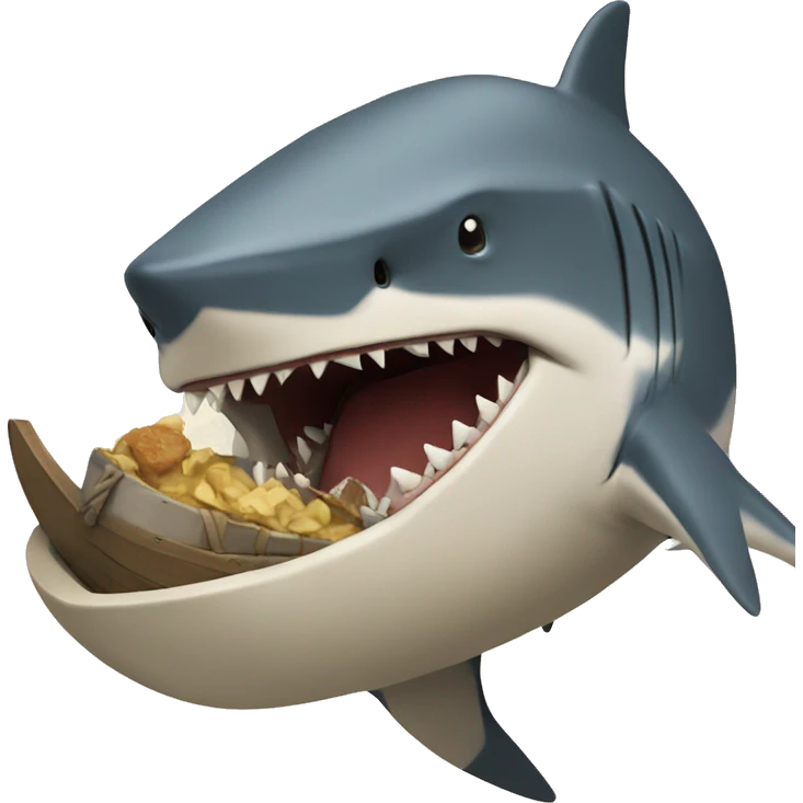 Shark eating Viking  emoji