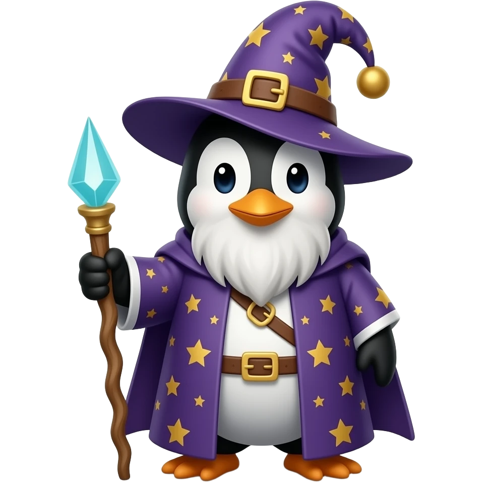 Penguin Wizard emoji