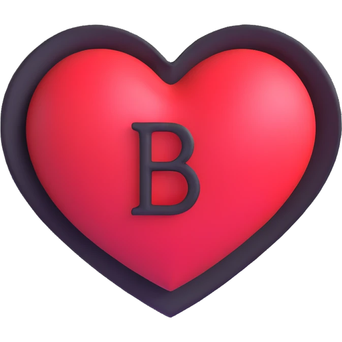 heart with the letter B inside emoji