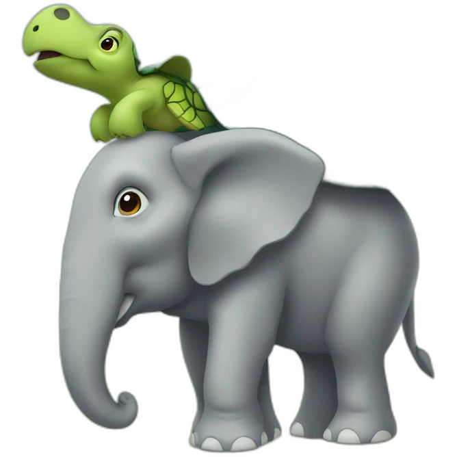 Tortues sur elephant emoji