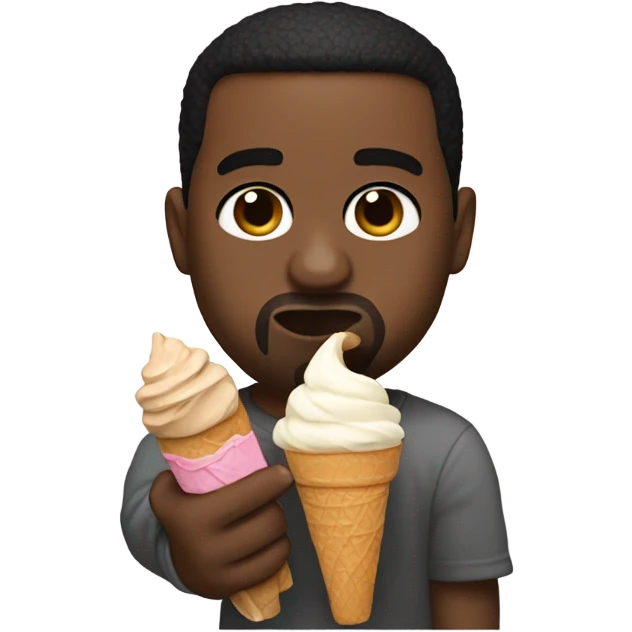 Kanye west with icecream emoji