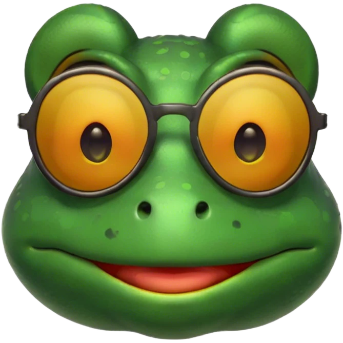 Frog with sunglasses  emoji