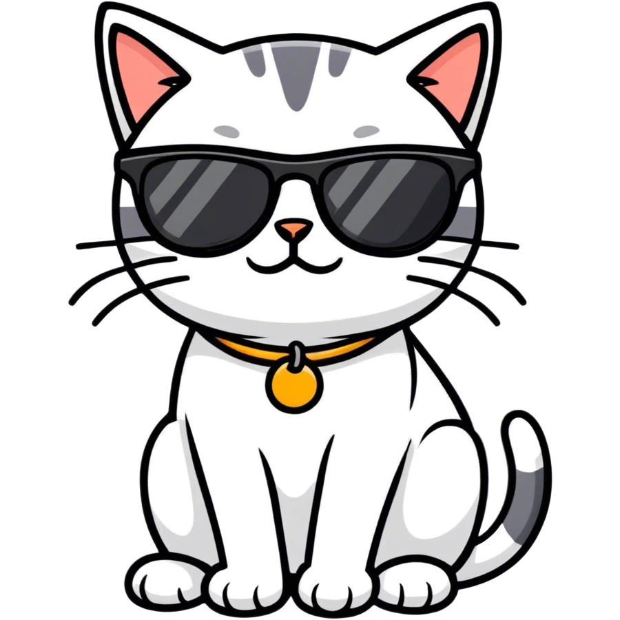 Cat with sunglasses emoji