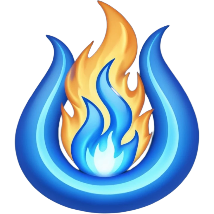 A blue version of 🐦‍🔥 emoji