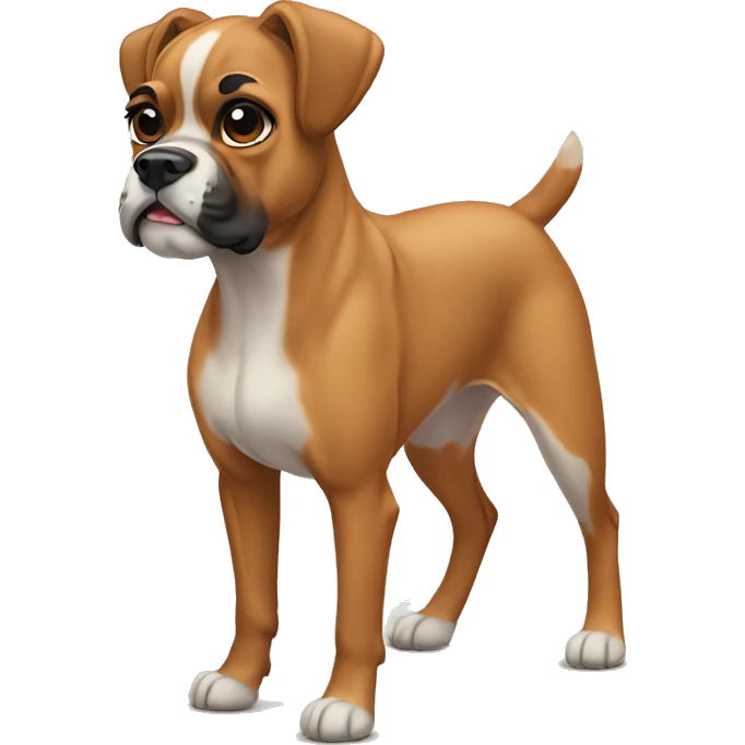 Fawn boxer dog emoji