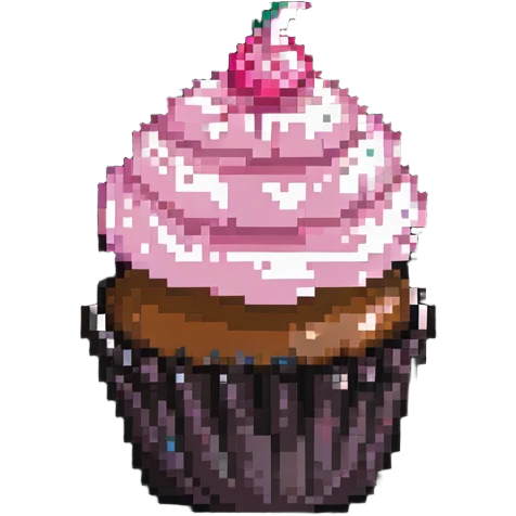 cupcake with pink icing emoji