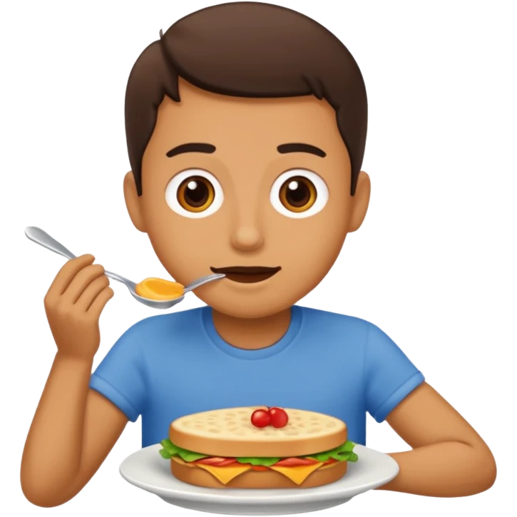 someone eating lunch emoji