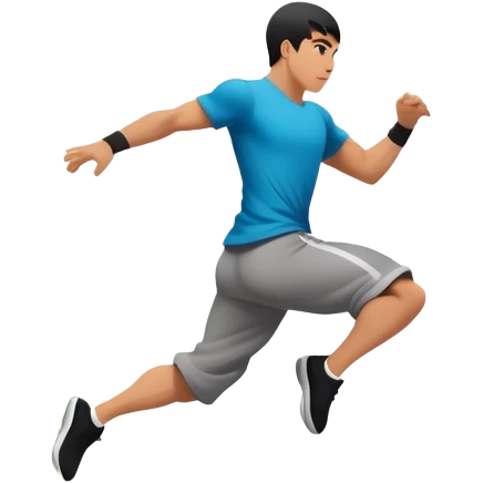 A person performing a parkour move, leaping between buildings or scaling a wall with agility and precision. The scene captures dynamic motion, showcasing strength, flexibility, and the thrill of urban acrobatics against an urban cityscape backdrop. emoji