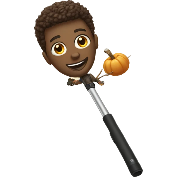 Fall selfie stick emoji