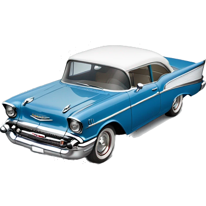 Blue 1957 Chevrolet bel air emoji